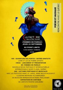"Femmes de Paroles" Musique / Poésie / Rencontre avec le Québec, au Point Limite, Rouen @ Point Limite